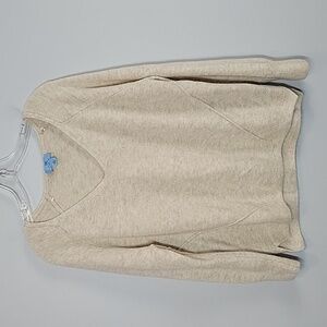 CeCe Soft Beige V-Neck Sweater